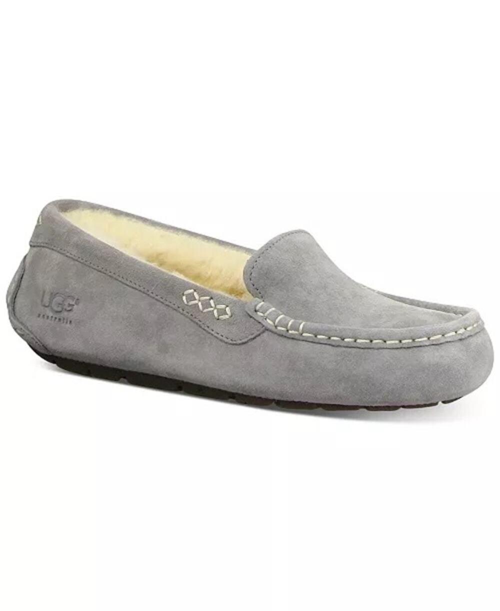 Ugg Women's Ansley Slip On Moccasin Slippers Size 5 in light gray